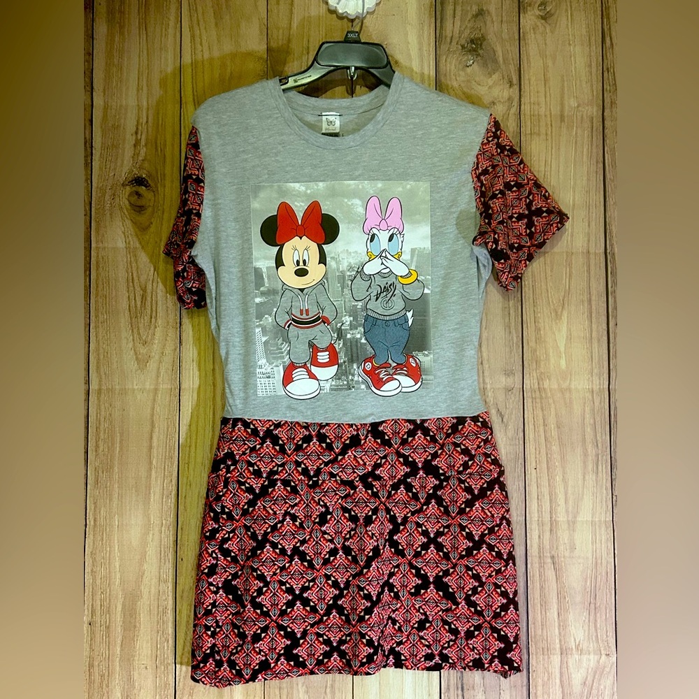 NWT Upcycled Minnie and Daisy Tshirt Dress